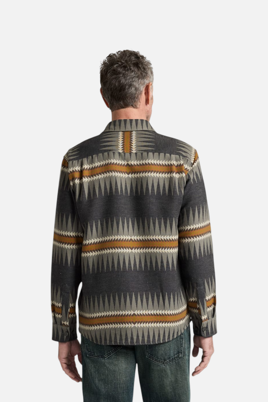 Pendleton Sawtooth Chamois Shirt in Charcoal – back view