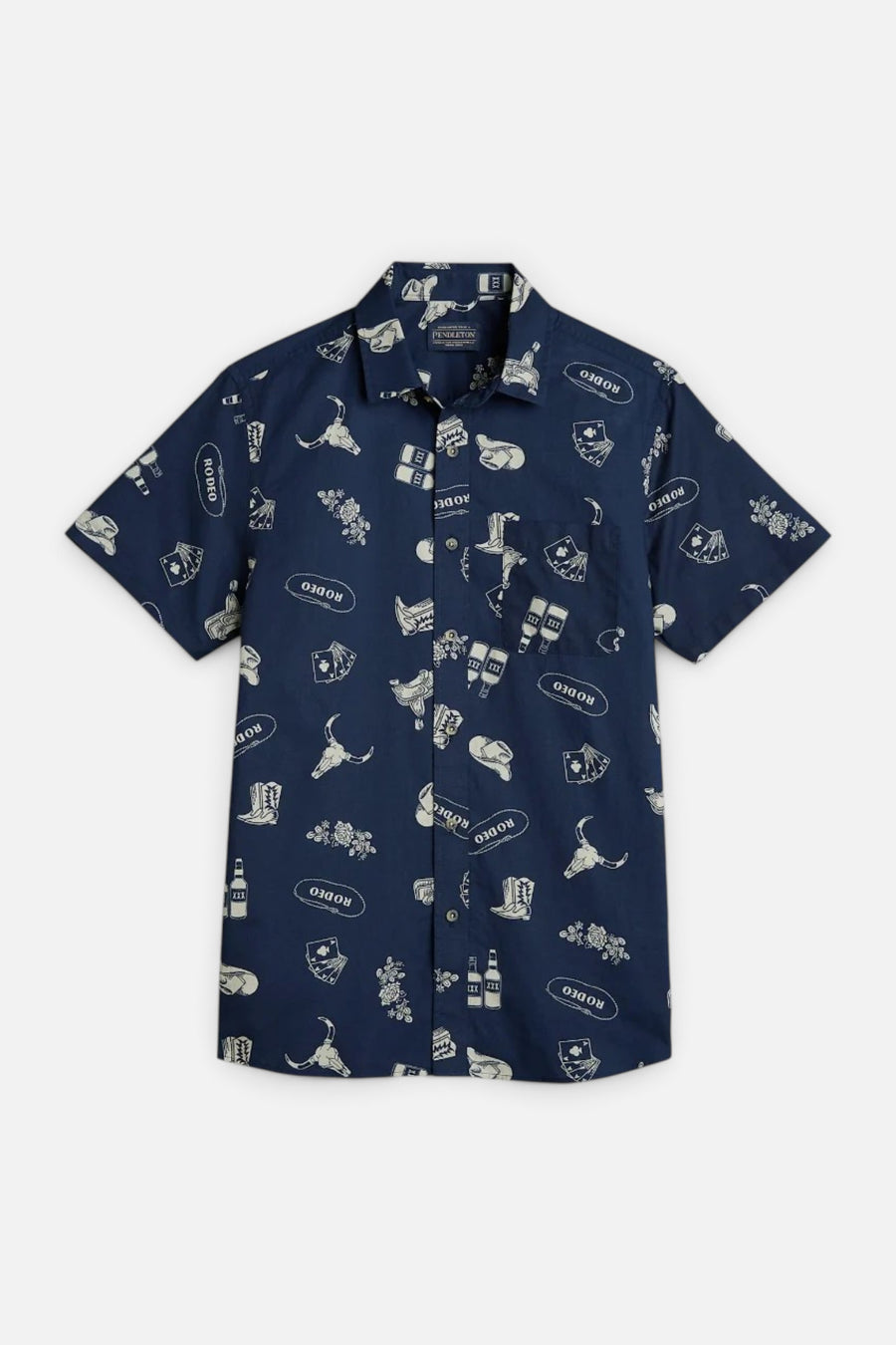 Pendleton Shoreline Shirt in Rodeo Navy – front view