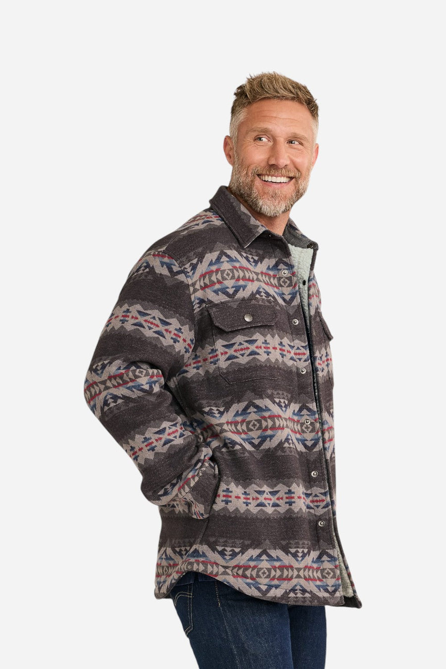 Pendleton Solstice Canyon Doublesoft Sherpa-Lined Shirt Jacket – back view