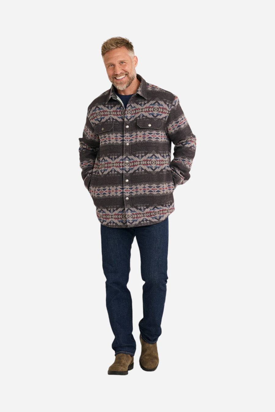 Pendleton Solstice Canyon Doublesoft Sherpa-Lined Shirt Jacket – flat lay