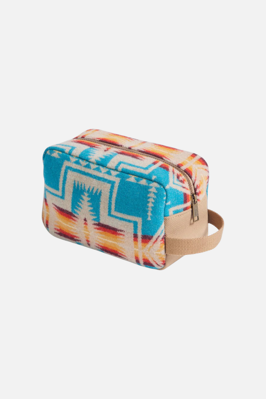 Pendleton Travel Kit Bag in Harding Turquoise – back view