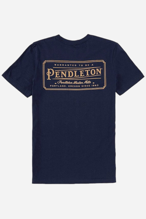 Pendleton Vintage Logo Graphic Tee in Navy & Gold