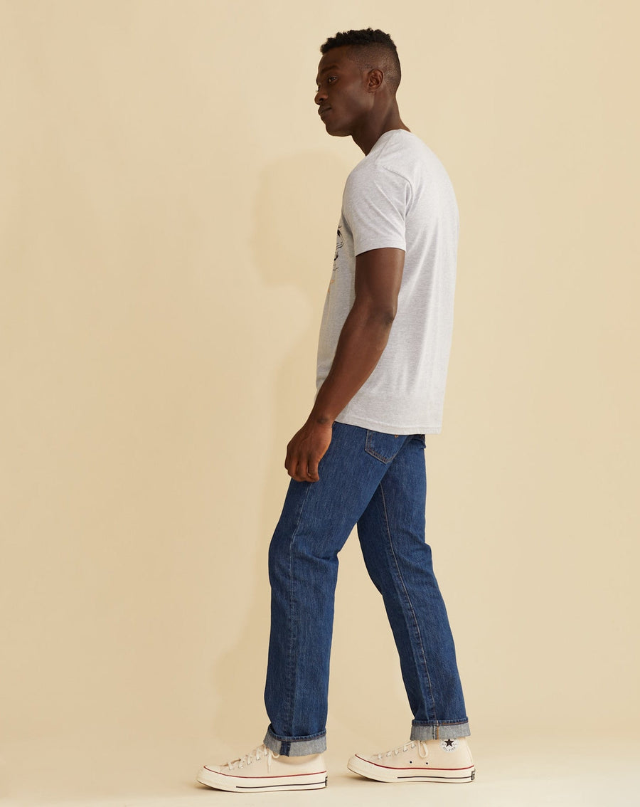 Pendleton Westbound Graphic Tee in Heather Grey/Black – side view