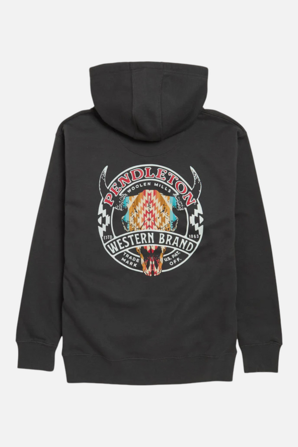 Pendleton Western Brand Logo Graphic Hoodie in Black
