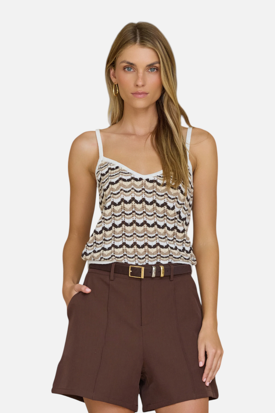 Stitches + Stripes Penny Tank in Multi Combo