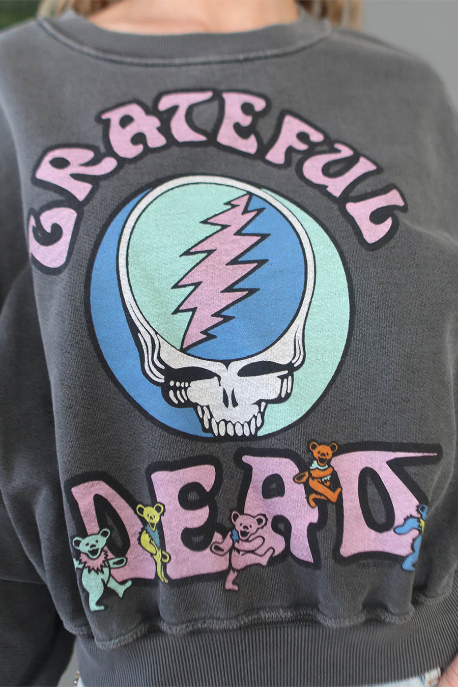 People of Leisure Grateful Dead Stealie Bears Sweatshirt – back view