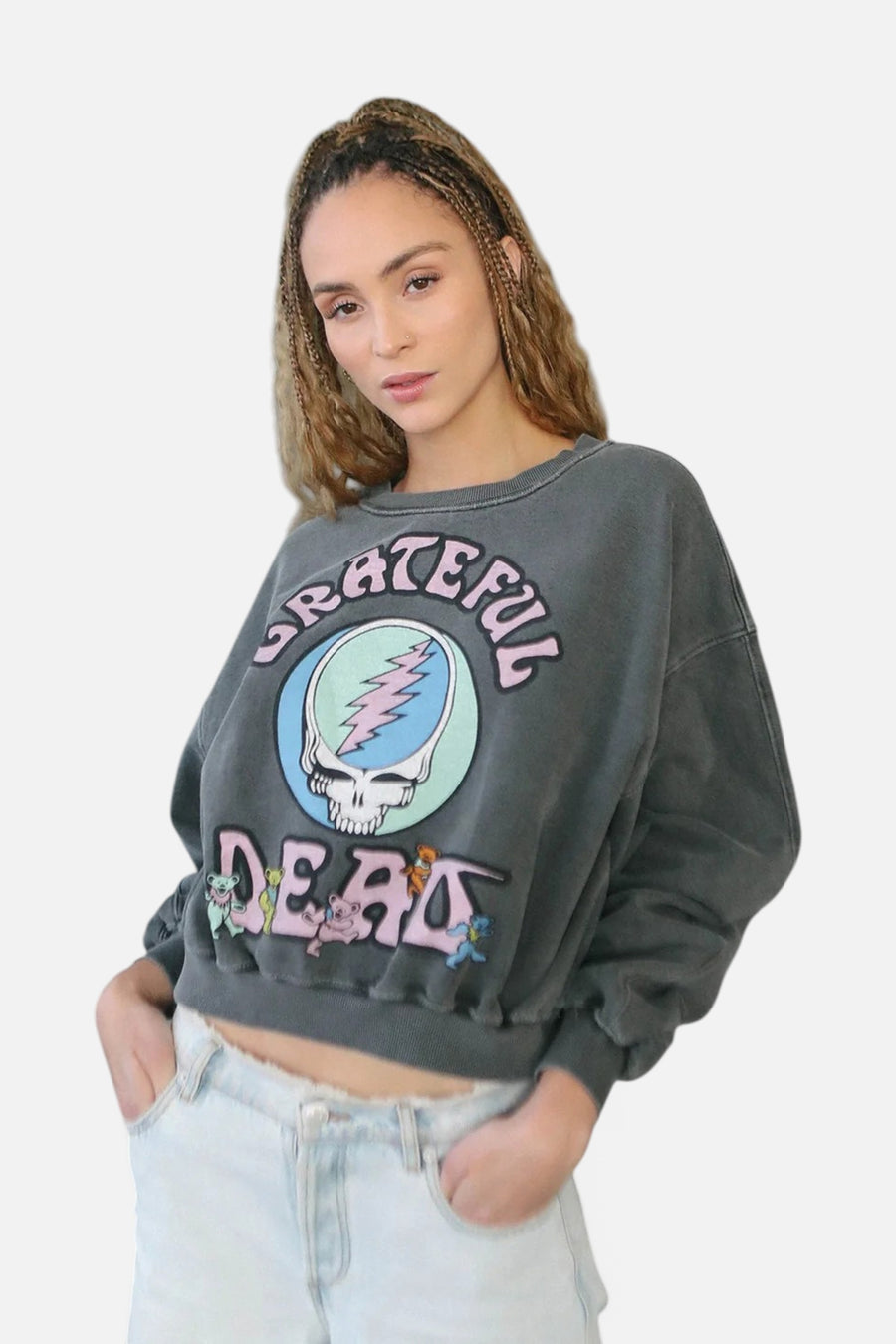 People of Leisure Grateful Dead Stealie Bears Sweatshirt – front view