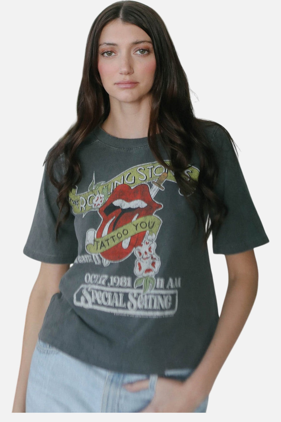People of Leisure Rolling Stones Tattoo You Tee – on model