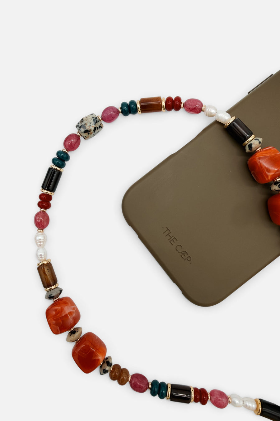 Pepper Beaded Phone Strap Wristlet with Gold Hardware – alternate