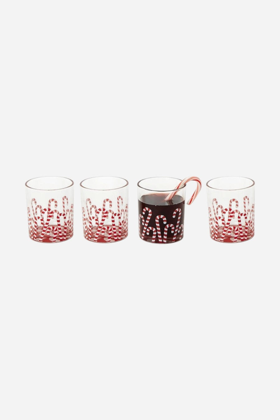 Peppermint Twist Double Old Fashioned Glasses - Set of 4 – back view