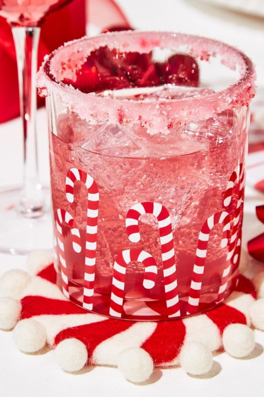 Peppermint Twist Double Old Fashioned Glasses - Set of 4 – detail