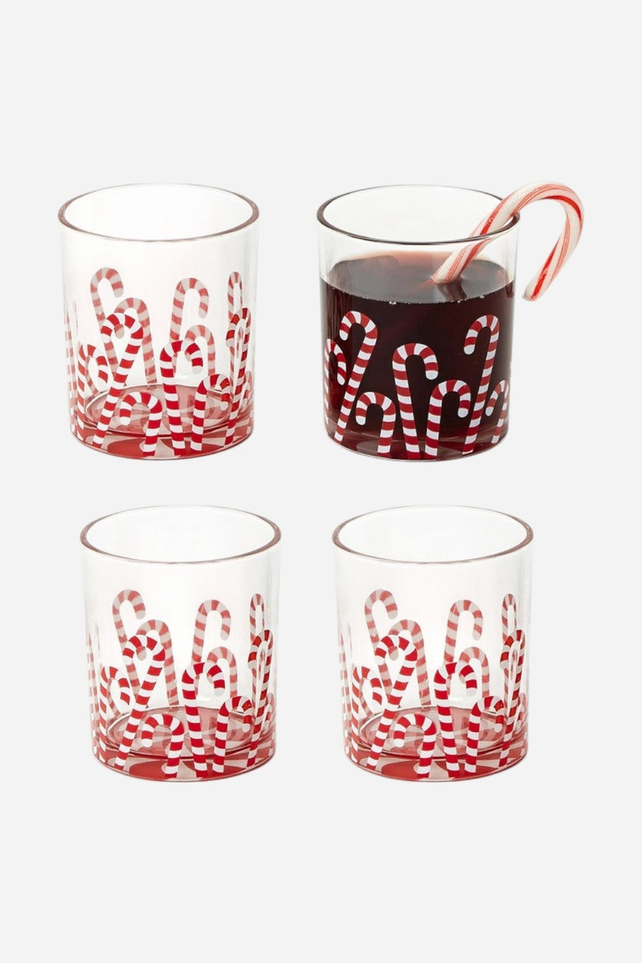 Peppermint Twist Double Old Fashioned Glasses - Set of 4 – side view
