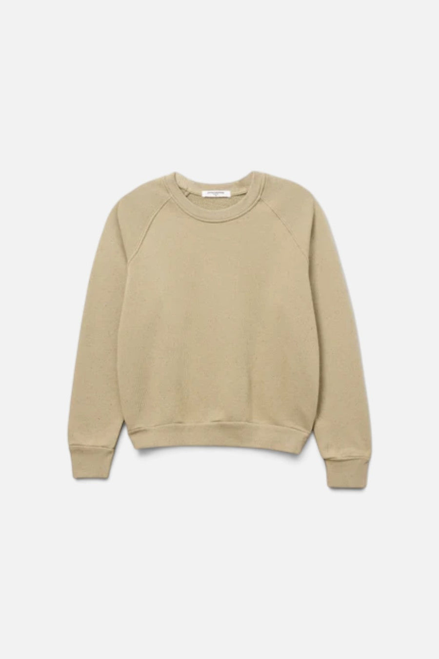 Perfect White Tee Alexi Speckled Terry Sweatshirt in Dark Olive – back view