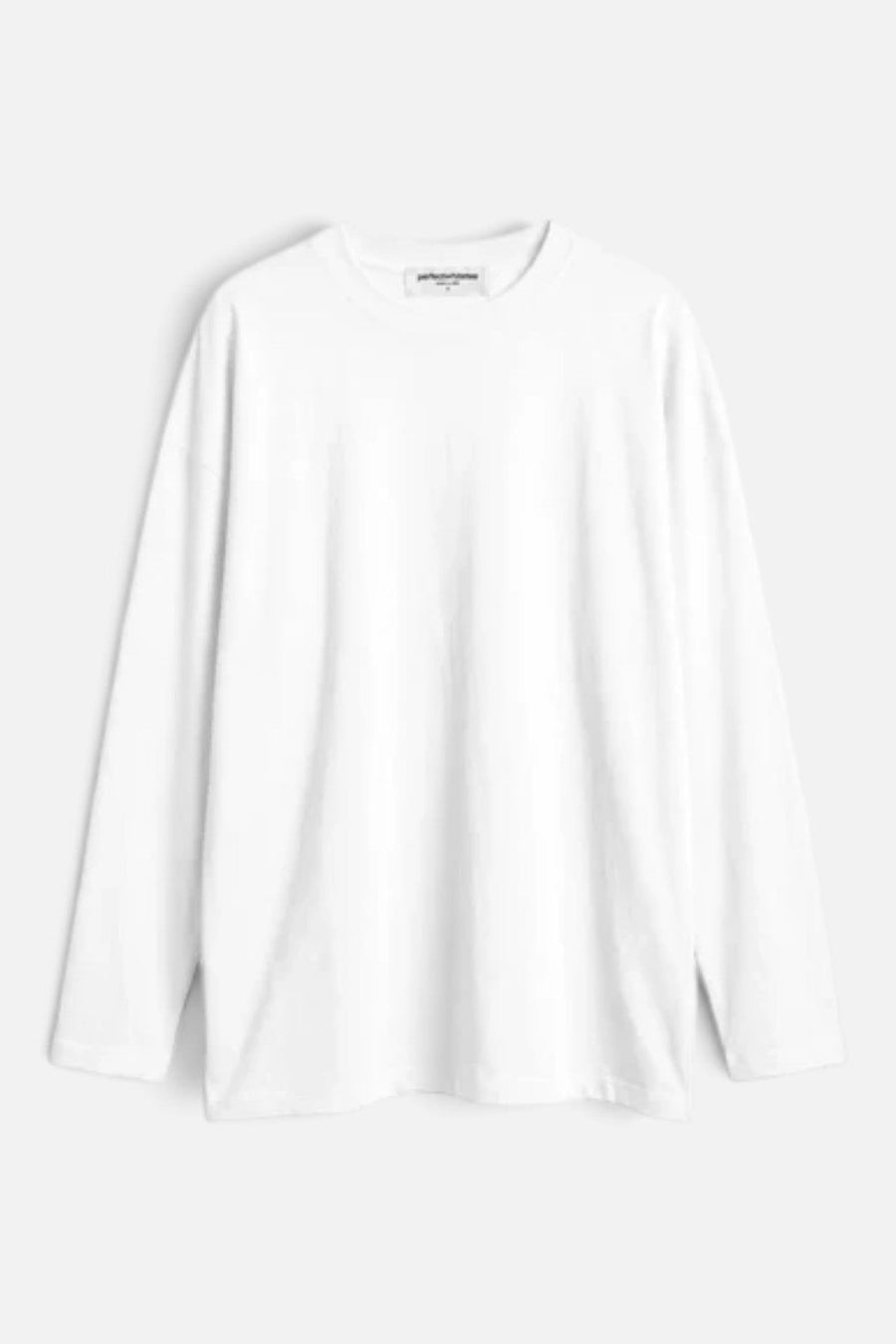 Perfect White Tee Claire Oversized Long Sleeve Tee in White – back view