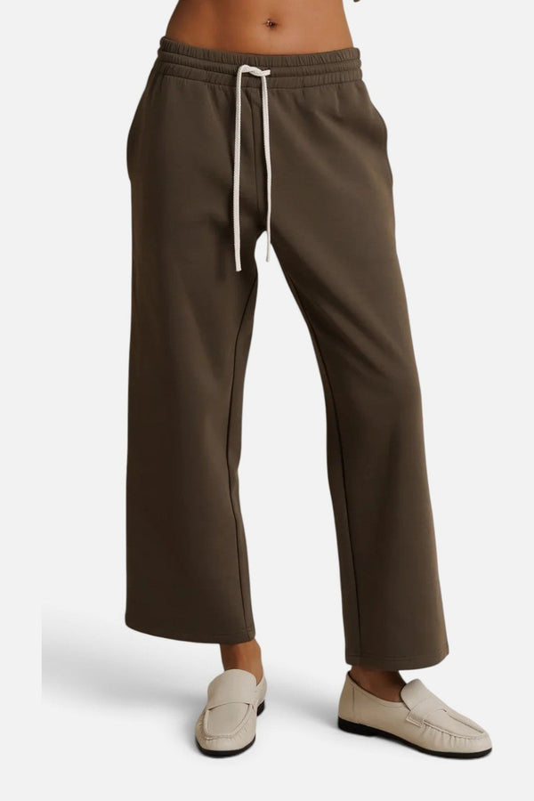 Perfect White Tee Claud Travel Track Pant in Dark Olive