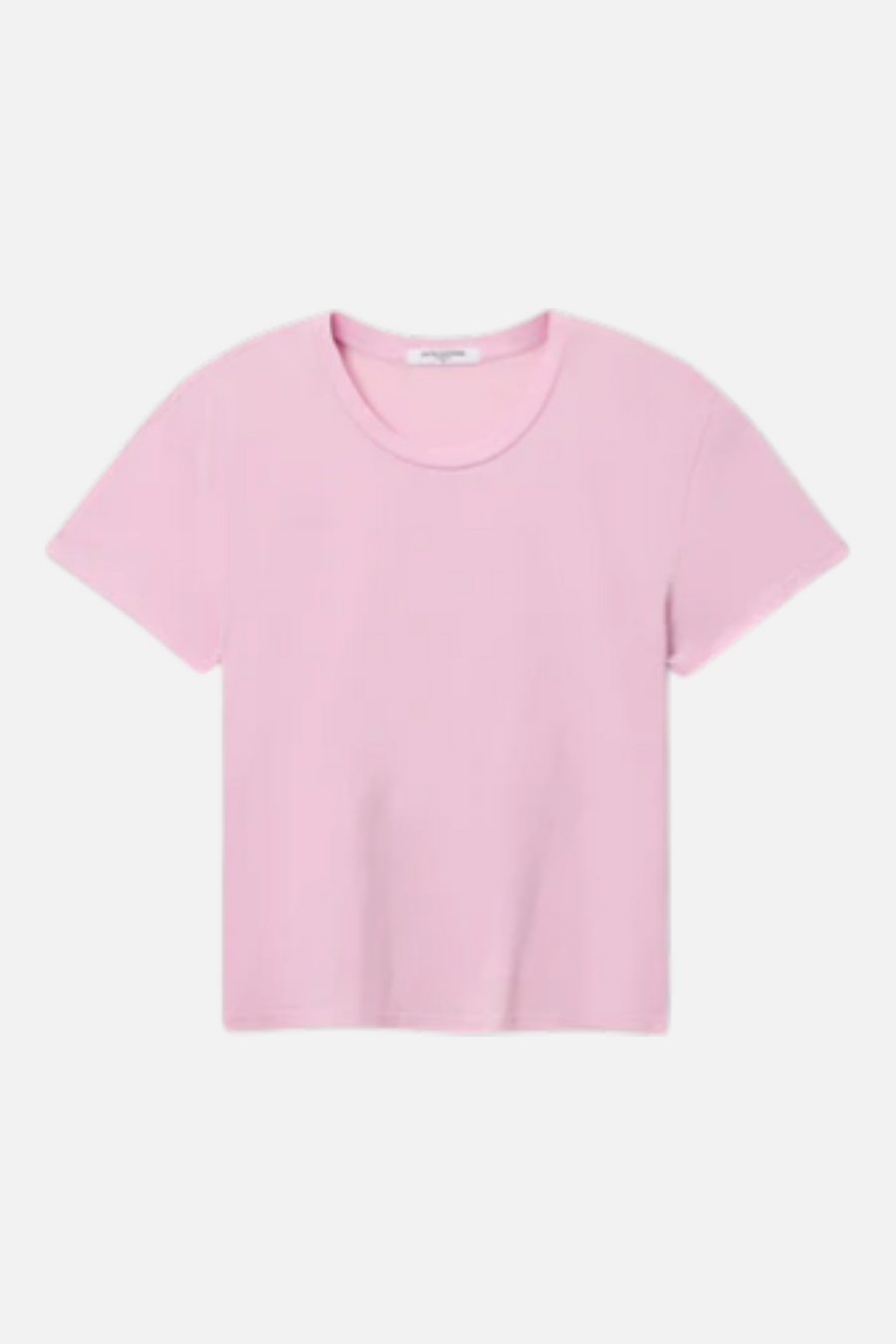 Perfect White Tee Harley Slightly Oversized Boxy Tee in Sugar Pink – flat lay