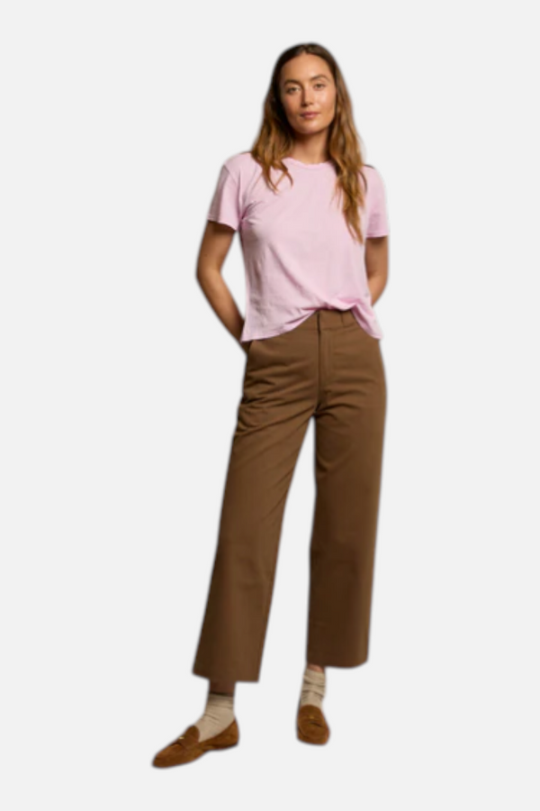 Perfect White Tee Harley Slightly Oversized Boxy Tee in Sugar Pink