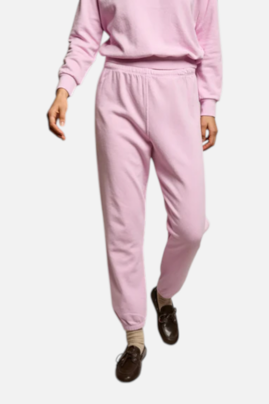 Perfect White Tee Johnny Easy Sweatpant in Sugar Pink – back view