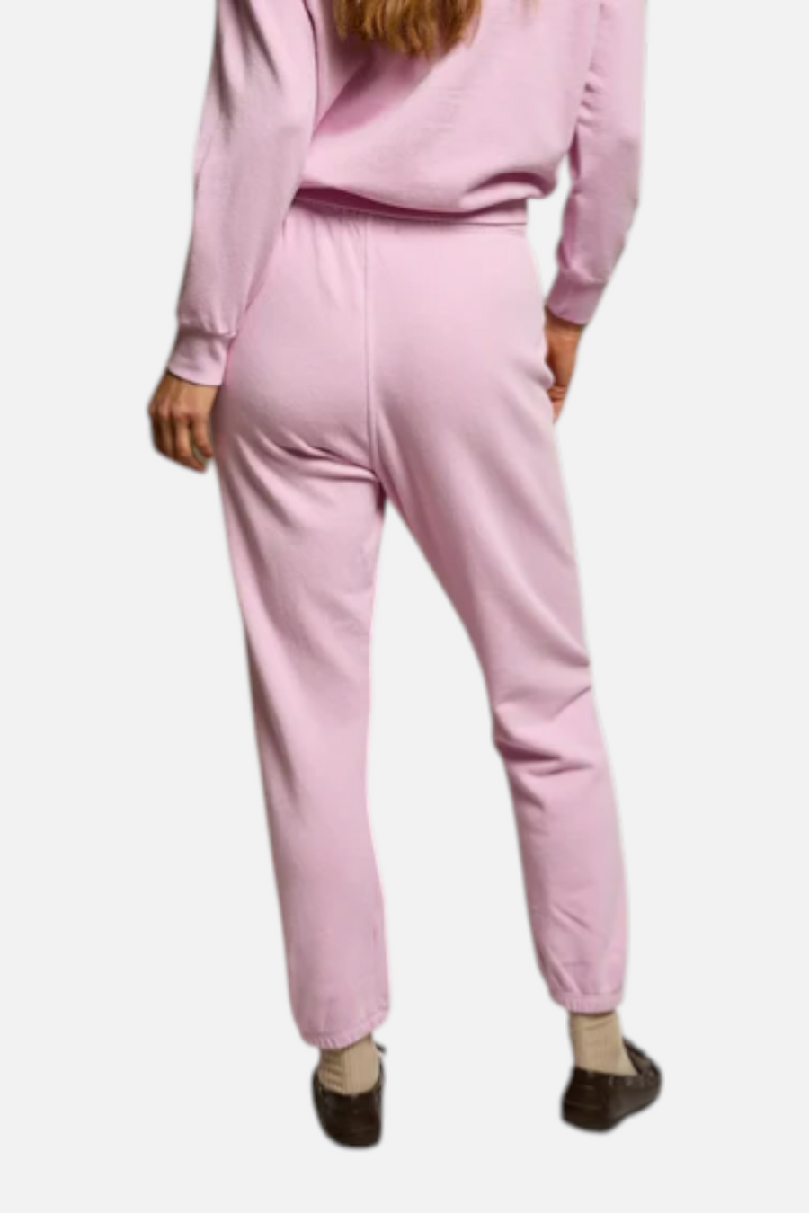 Perfect White Tee Johnny Easy Sweatpant in Sugar Pink – detail