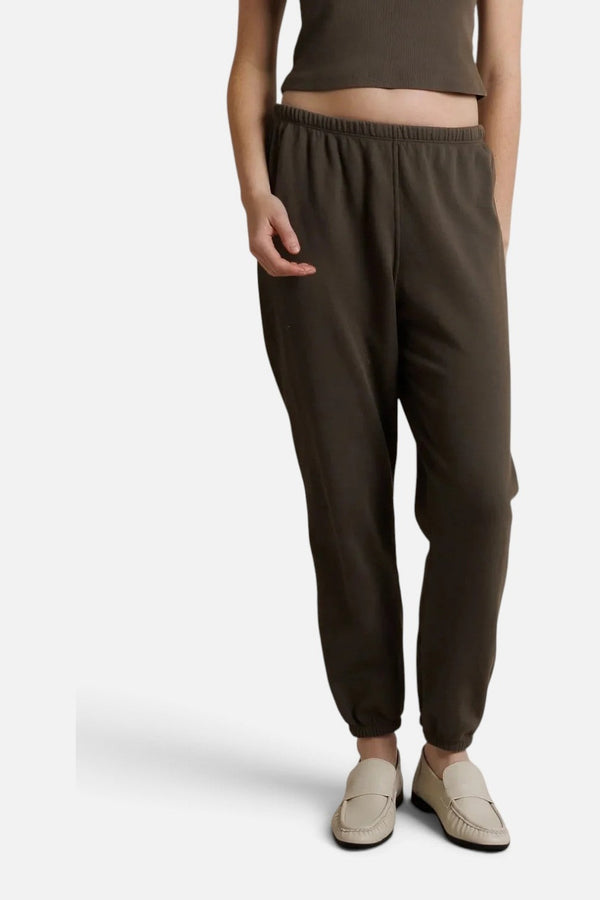 Perfect White Tee Johnny Speckled Sweatpants in Dark Olive