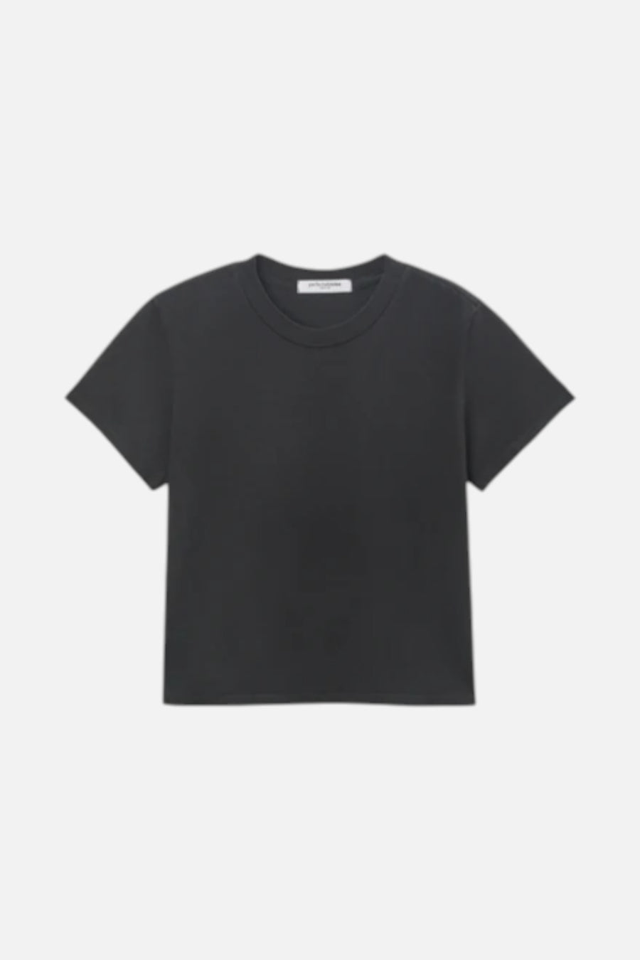 Perfect White Tee Springsteen Baby Tee in Black – flat lay