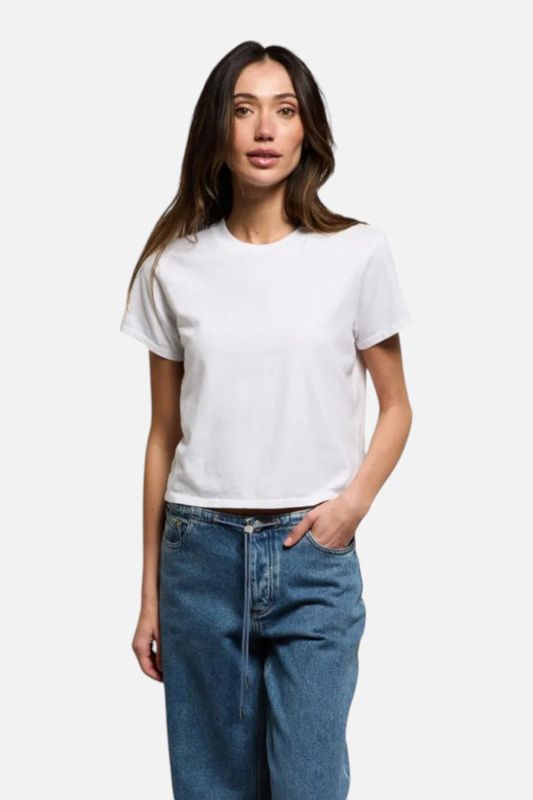 Perfect White Tee Springsteen Baby Tee in White