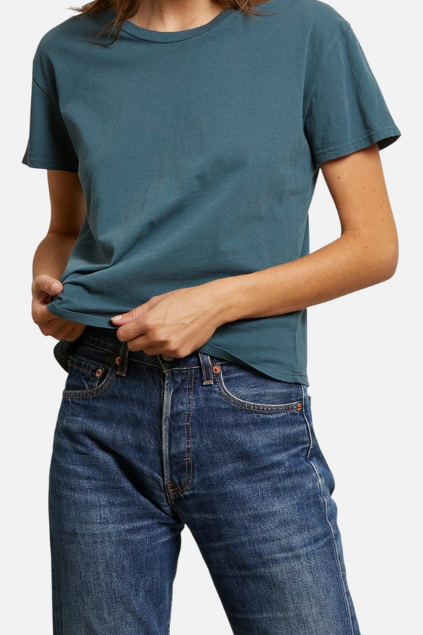 Perfect White Tee Women's Harley Boxy Crew in Slate