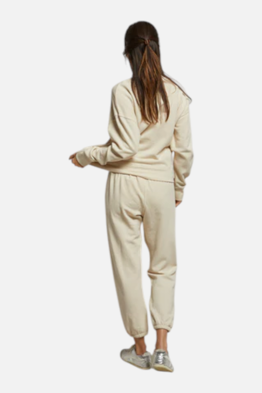 Perfect White Tee Women's Johnny Sweatpant in Sugar – side view