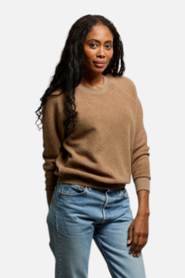 Perfect White Tee Ziggy Sweatshirt in Mocha