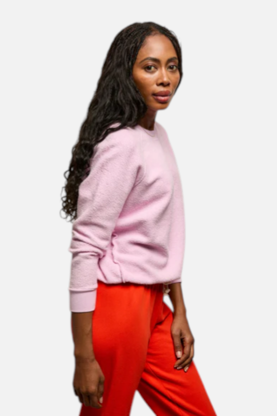 Perfect White Tee Ziggy Sweatshirt in Sugar Pink – back view