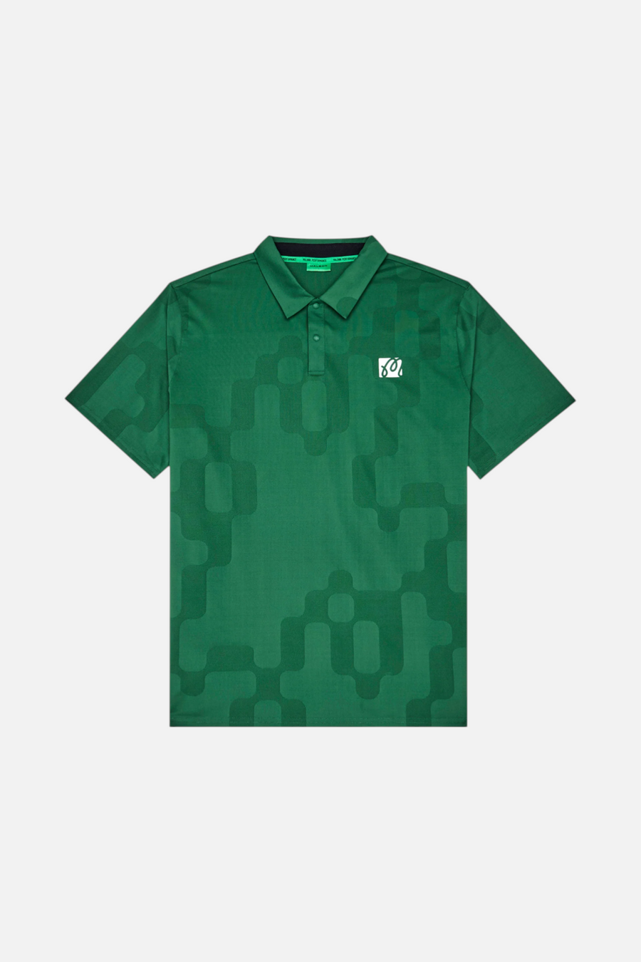 Malbon Golf Men's Performance Mesh Paneled Polo in Eden