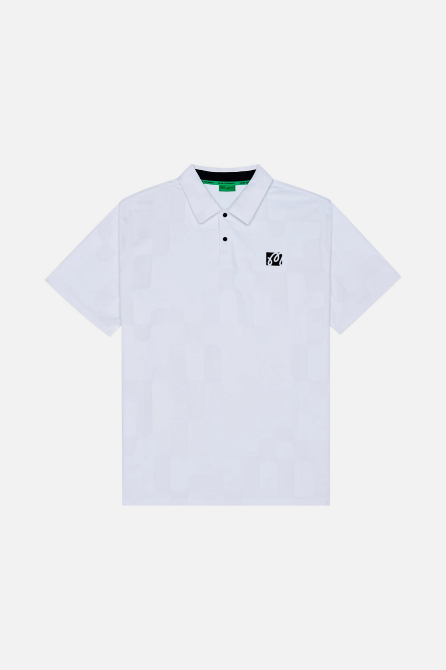 Malbon Golf Men's Performance Mesh Paneled Polo in White