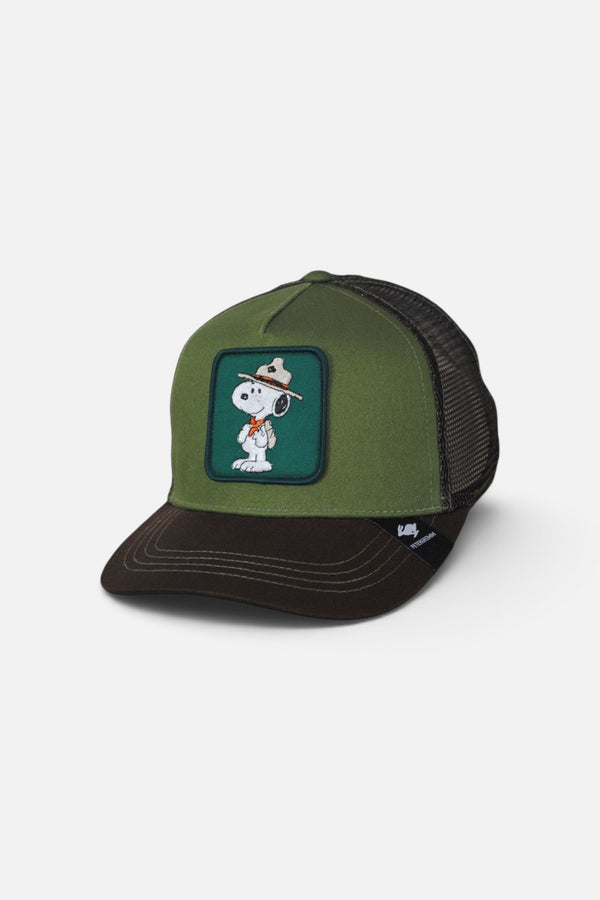 Peter Grimm Beagle Scout Mesh Trucker Snapback Baseball Cap in Green
