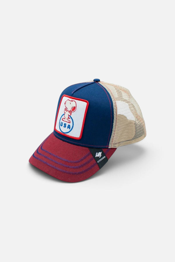 Peter Grimm Peanuts USA Snoopy Trucker Cap in Navy