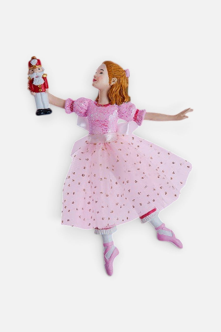 Pink Clara Ballerina Ornament – back view