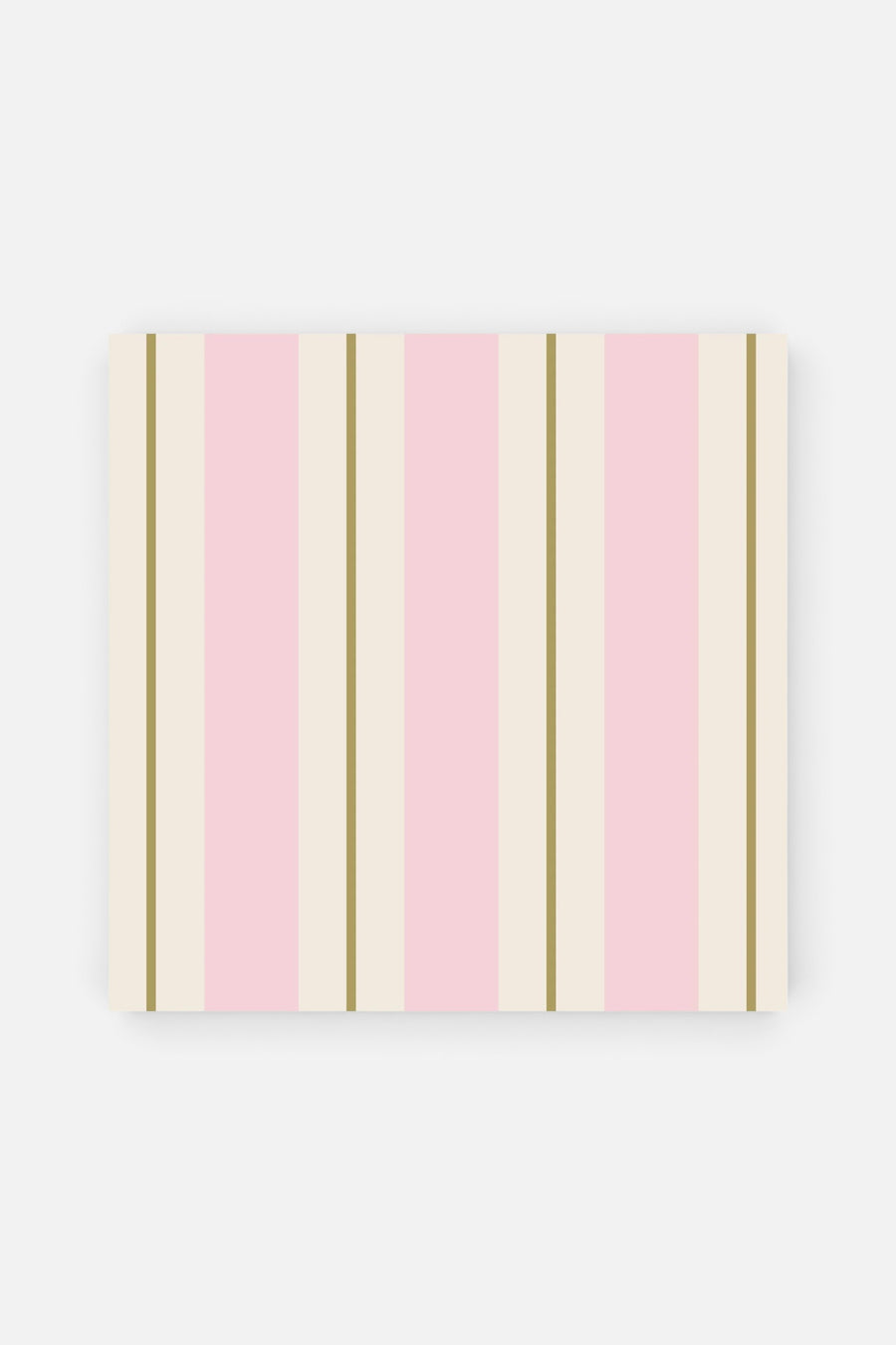 Pink & Gold Awning Stripe Cocktail Napkins - Set of 20 – front view