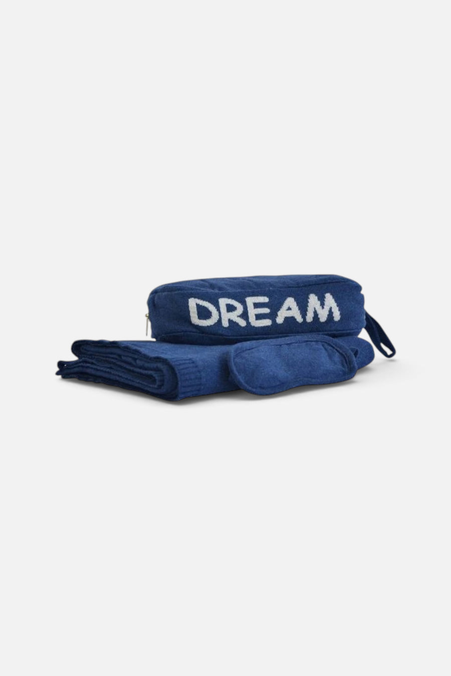 Pink Lemonade Dream Navy/Linen Blanket Set – front view