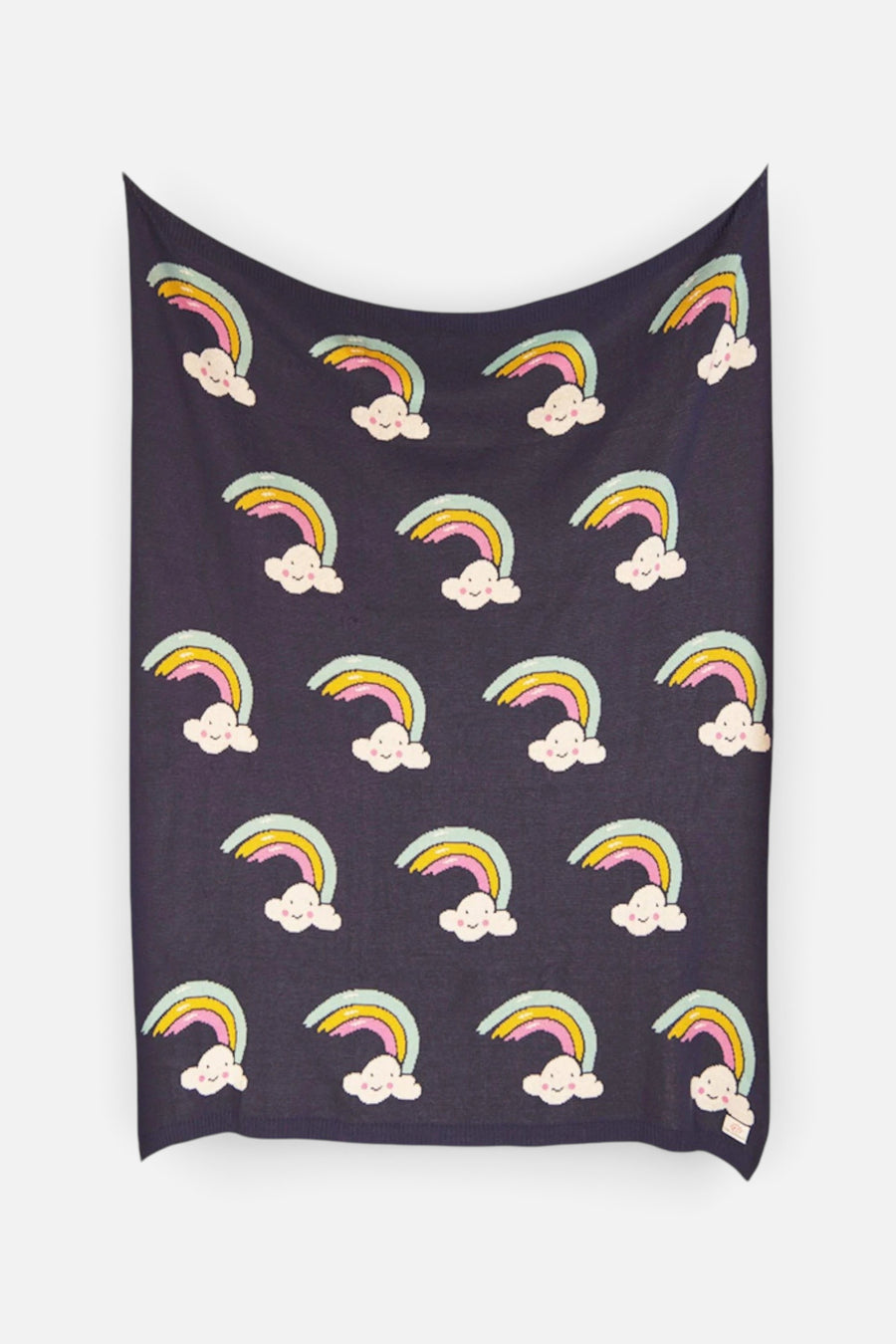 Pink Lemonade Rainbow Smiles Blanket – back view