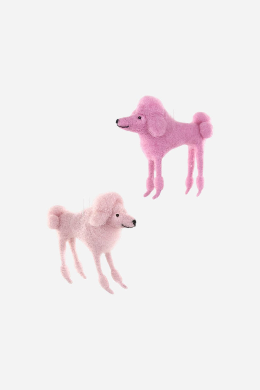 Pink Poodle Ornament – front view