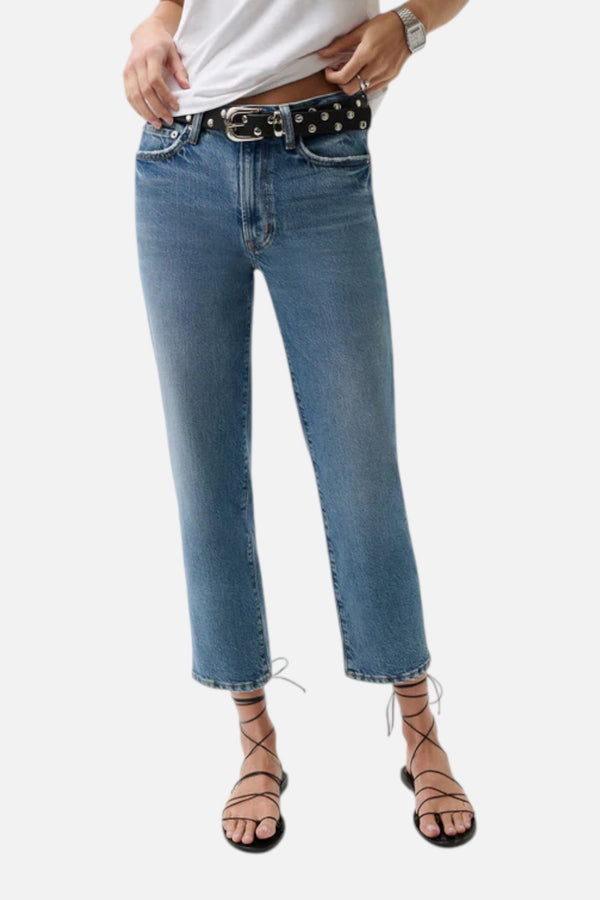 Pistola Aleks Mid Rise Crop Straight Jean in River
