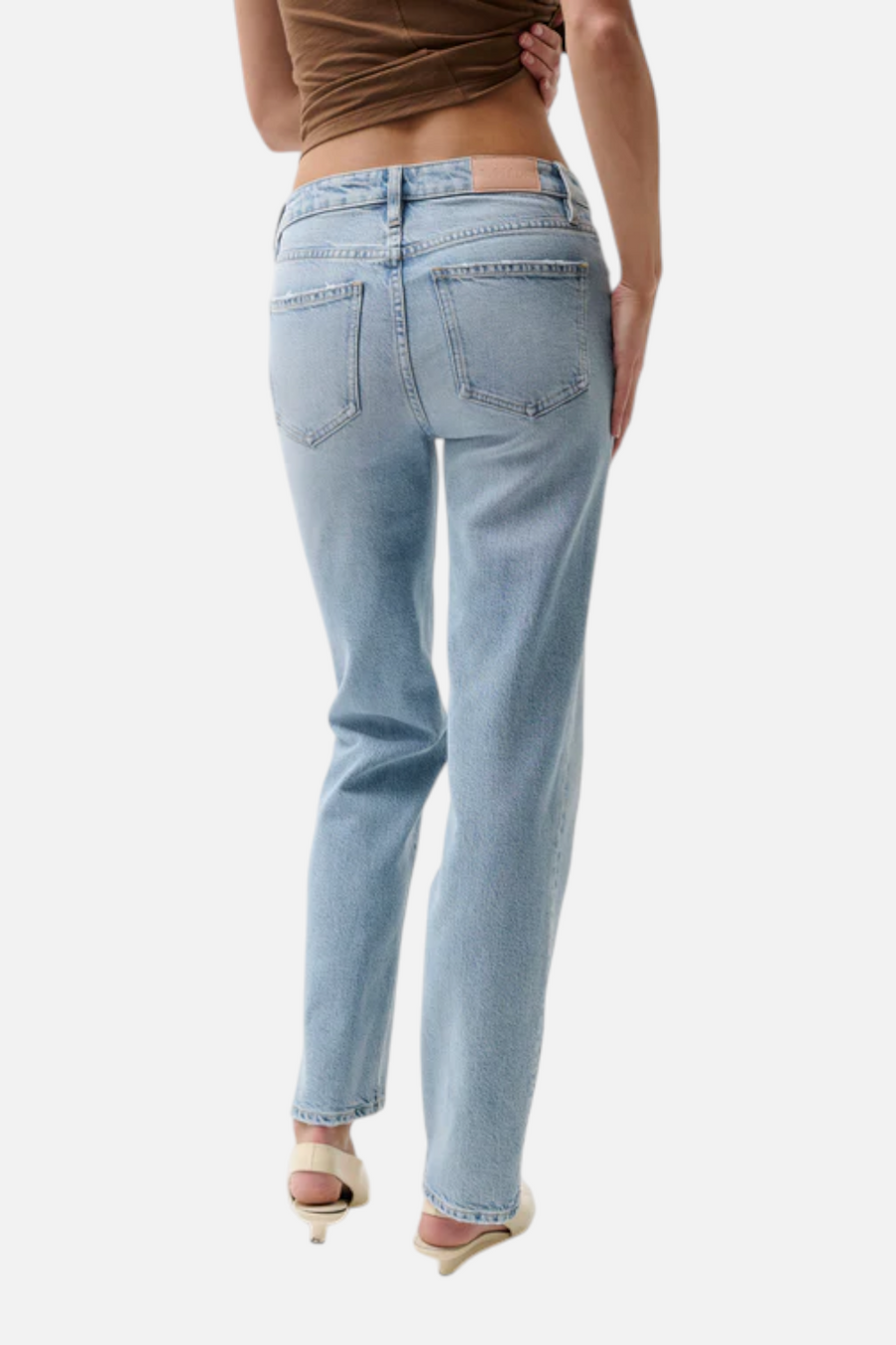 Pistola Aleks Mid-Rise Straight Leg Jean in Aegean – flat lay