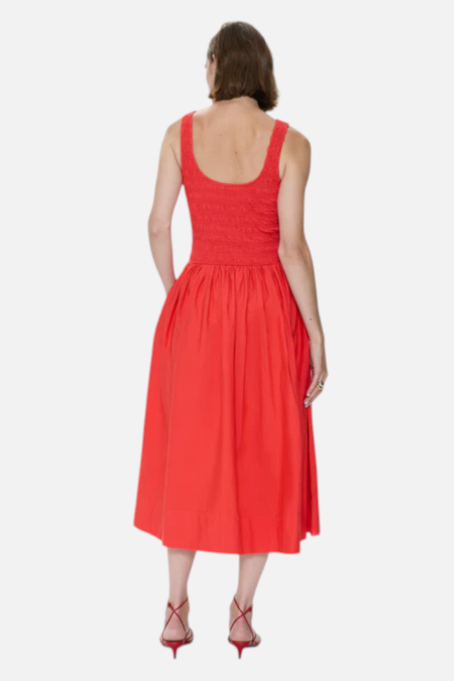 Pistola Alessia Dress in Maraschino – side view