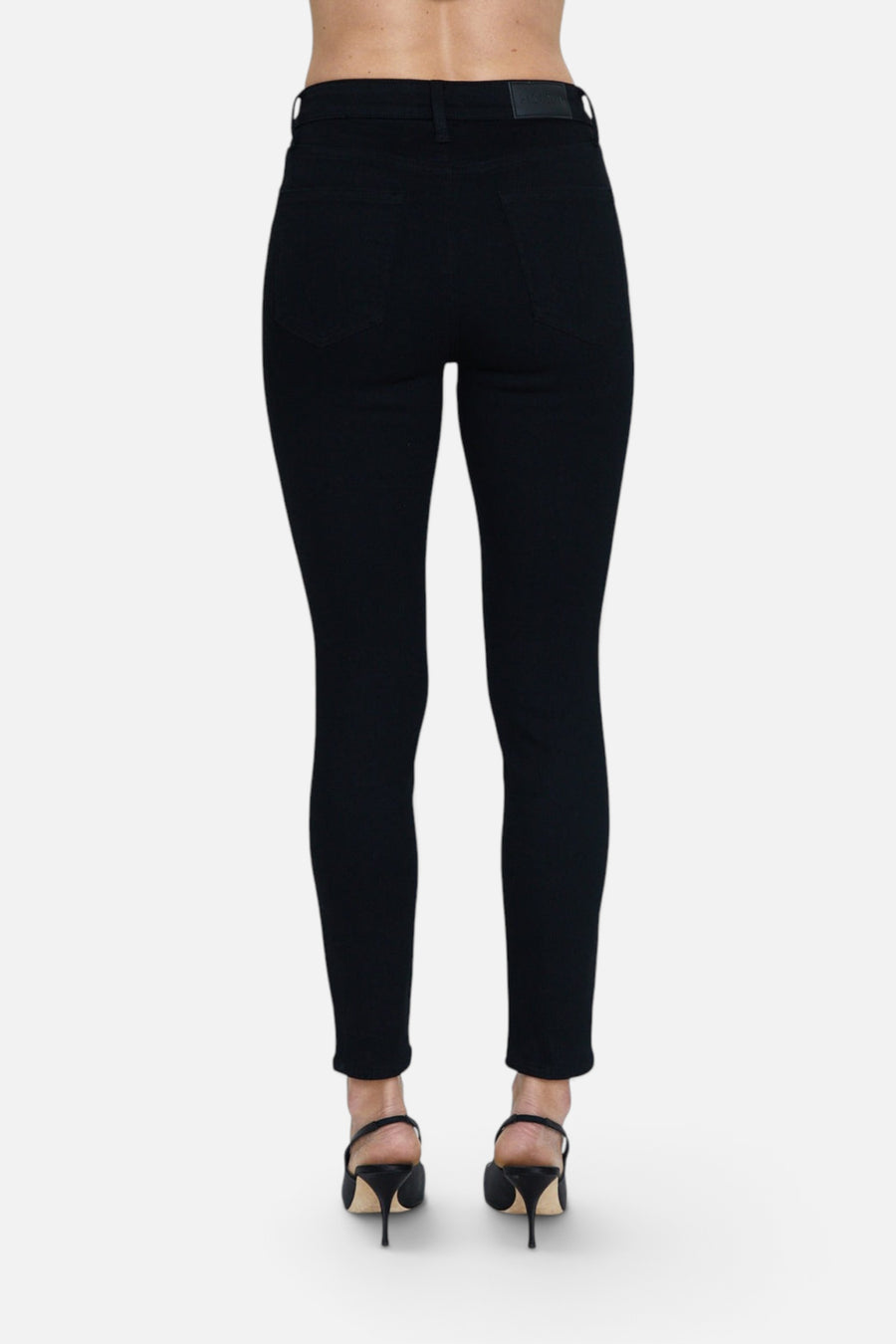 Pistola Aline High Rise Skinny Jeans in Dark Matter – detail