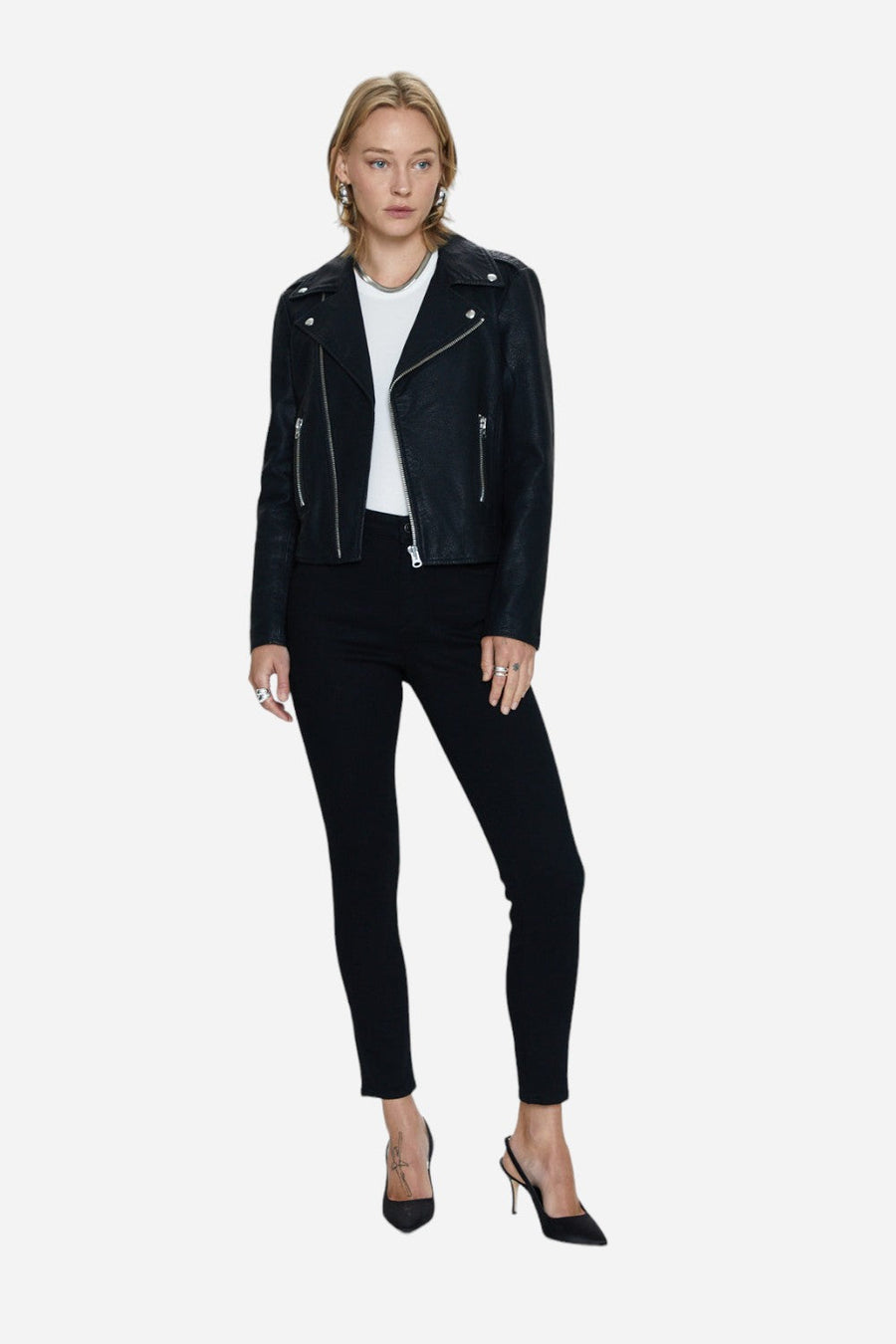 Pistola Aline High Rise Skinny Jeans in Dark Matter – front view