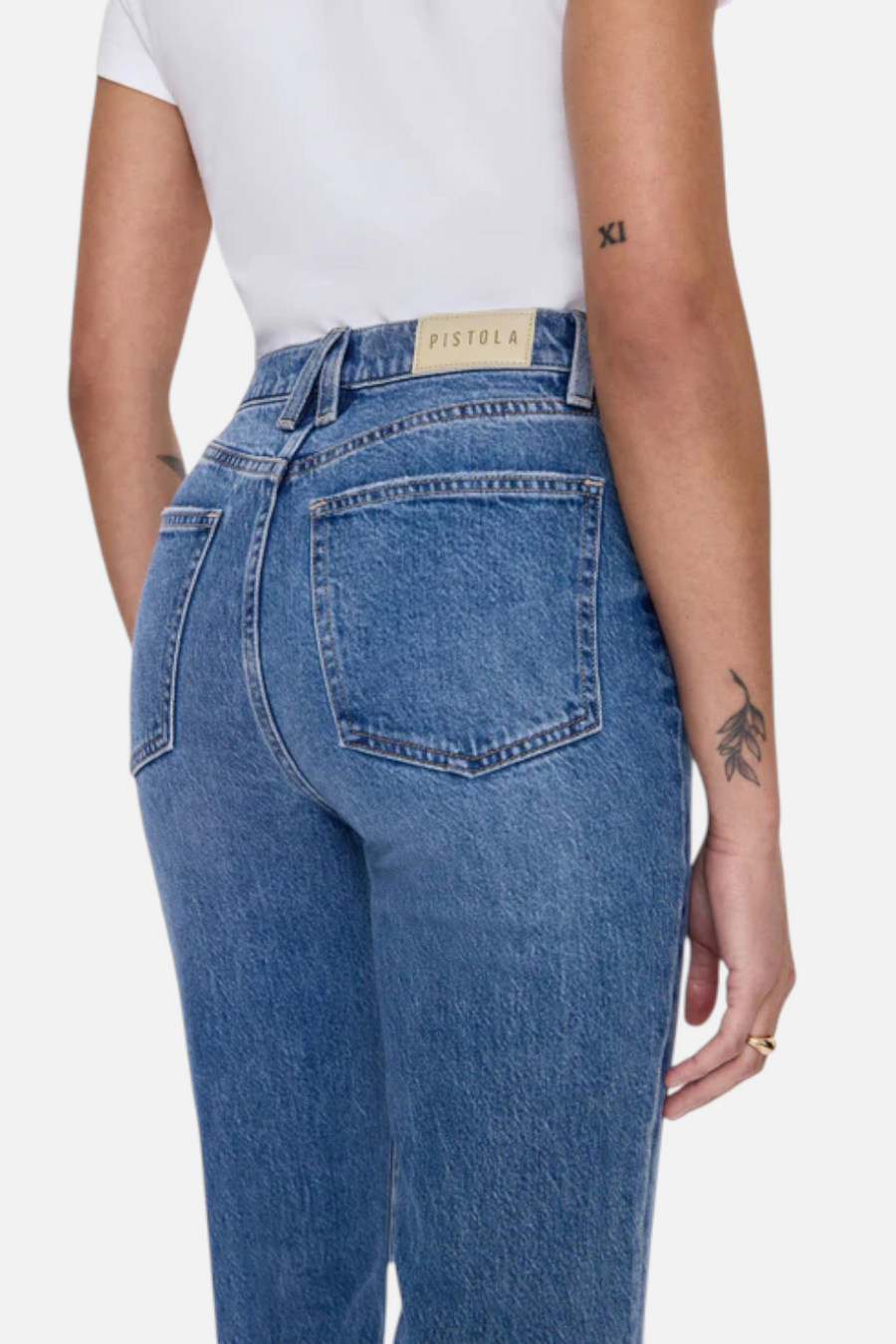 Pistola Ally High Rise Ankle Boot Jean in Charleston – detail