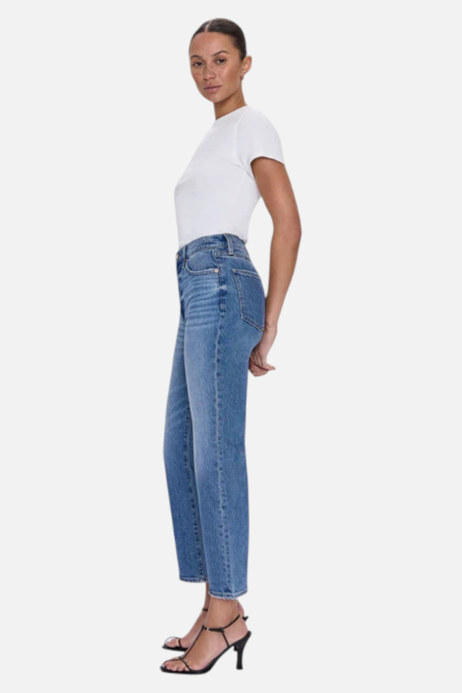 Pistola Ally High Rise Ankle Boot Jean in Charleston – side view