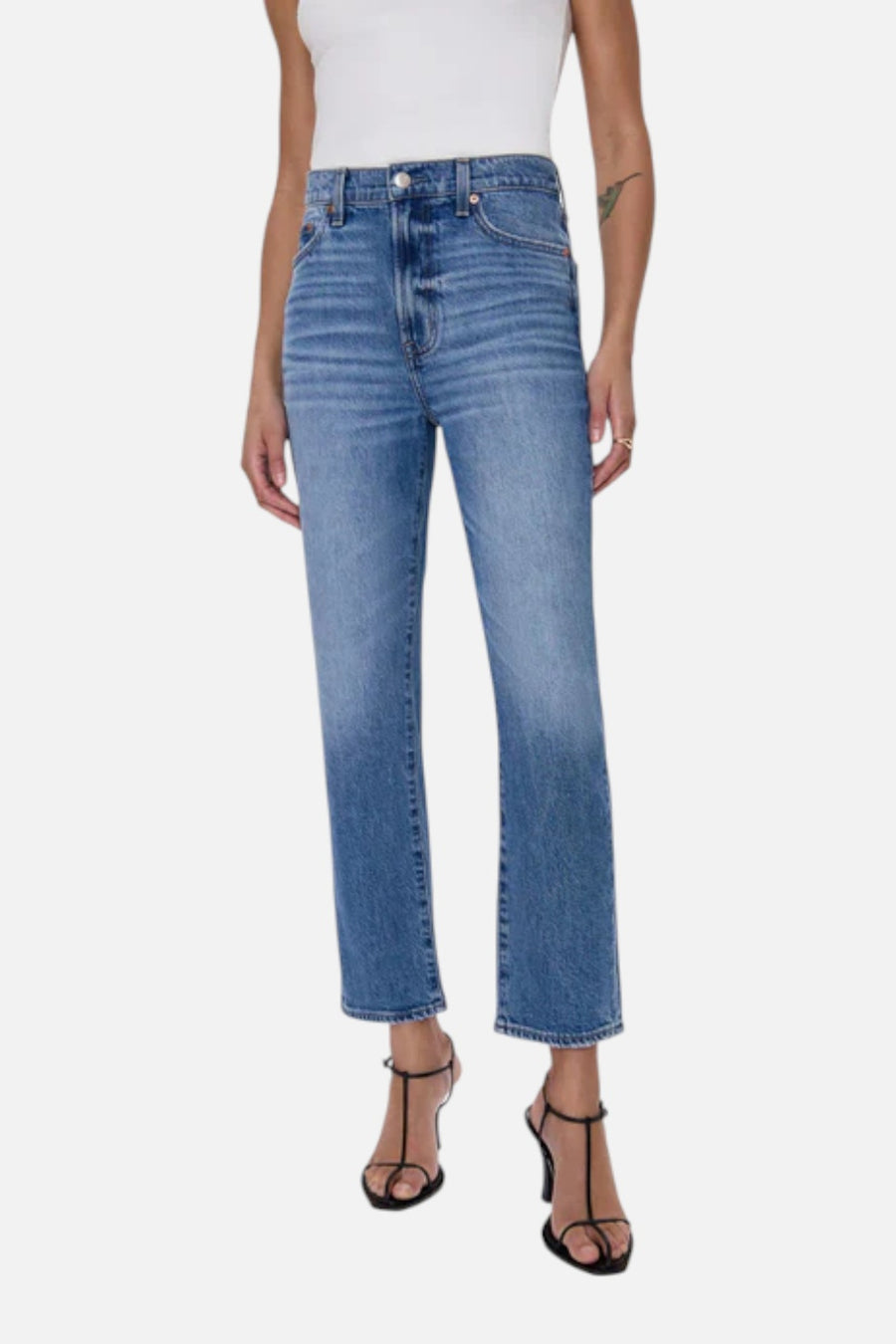 Pistola Ally High Rise Ankle Boot Jean in Charleston – side view