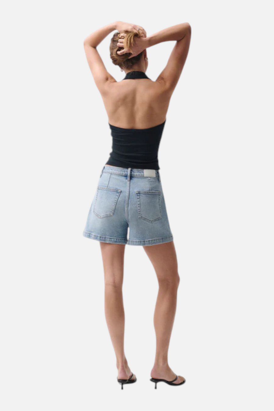 Pistola Aoki High-Rise A-Line Shorts in Terrace – detail