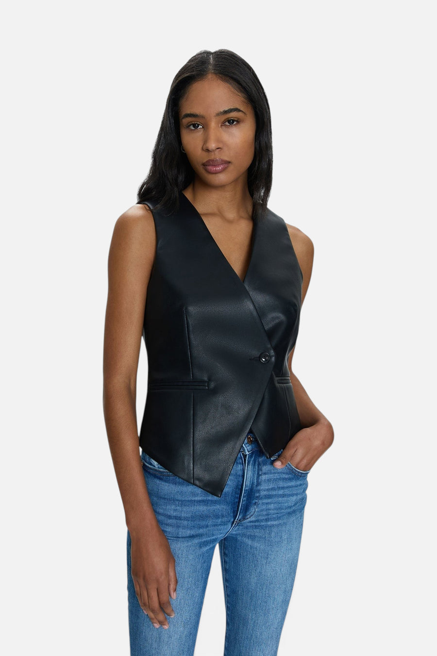 Pistola Arabella Vest in Slate Black – side view