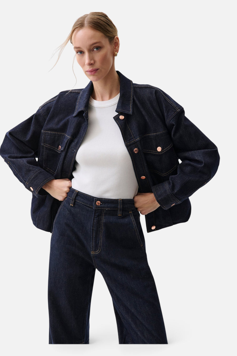 Pistola Bibi Blouson Jacket in Nightfall – alternate
